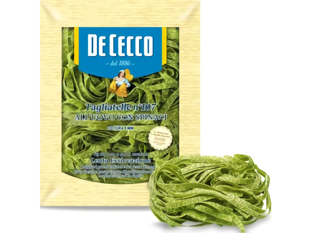 de cecco tagkiatelle nr. 107 spinazie 250g beste koffie cz