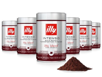 Illy Intenso gemalen koffie 250g 6 stuks