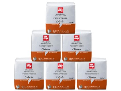 Illy IperEspresso Colombia capsules verpakking 6x18 stuks