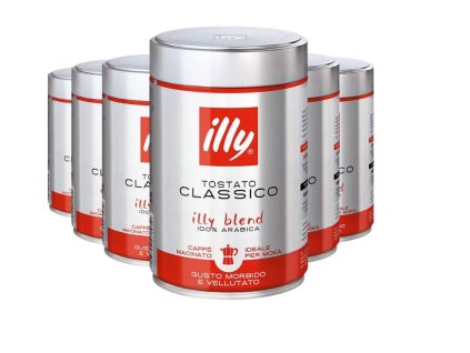 illy mokka tostato normaal classico arabica gemalen koffie 250g 6 st