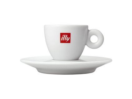 Illy espressokopje en schoteltje wit 60 ml