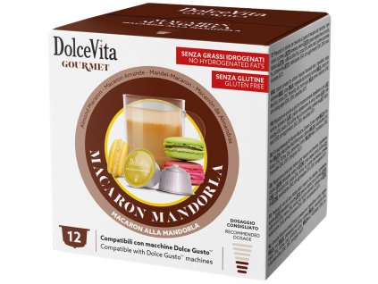 Dolce Vita Cappuccino met macarons- en amandelsmaak voor Dolce Gusto (12 capsules)