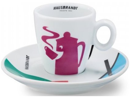 hausbrandt re design kop schotel 2 cappuccino roze 120ml nejkafe cz