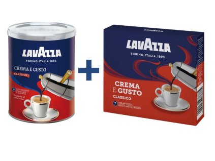 lavazza crema e gusto gemalen koffie 750g blik en duopack