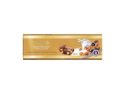 De beste koffie Mocafino Lindt Swiss Premium chocolade goud reep melkchocolade rozijnen hazelnoten 300g