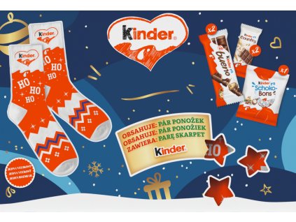 Подаръчен комплект Kinder микс от бонбони + чорапи 179 г