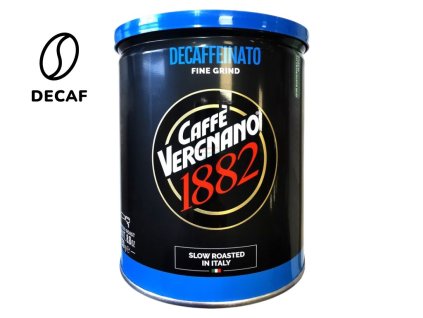 vergnano decaf can decaffeinated ground coffee 250 g