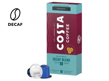 costa coffee caffeine-free decaf blend for nespresso aluminum capsules 10 pcs
