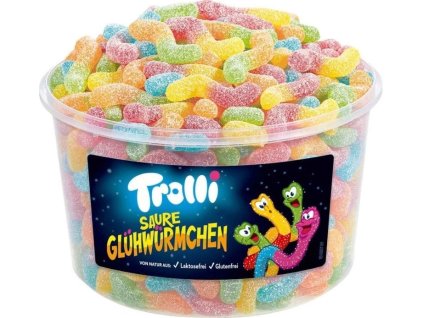 trolli greens sour glow worms 150 pcs bucket best coffee cz