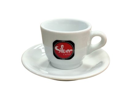 Silver Caffe Espresso cup with saucer 60ml