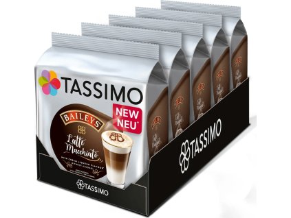 Tassimo Jacobs Baileys Latte Macchiato 16 pieces (8 drinks) carton 5 packs
