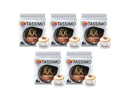 tassimo l or cappuccino 8 drinks 16 pcs carton 5 packs