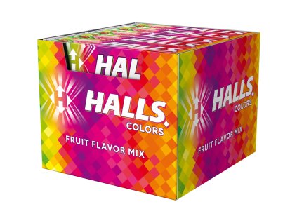 Halls Colors Fruit Flavor Mix carton 20 x 33.5 g