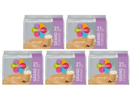 Tassimo Café Au Lait GRAND Format 21 pieces Carton 5 packs