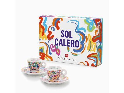 Illy Sol Calero espresso cups with saucers 2 x 60 ml