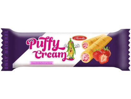 Puffy Cream Corn Tubes Strawberry 18g