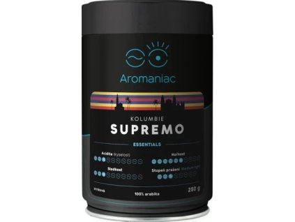 aromaniac colombia supremo ground can 250g best coffee cz
