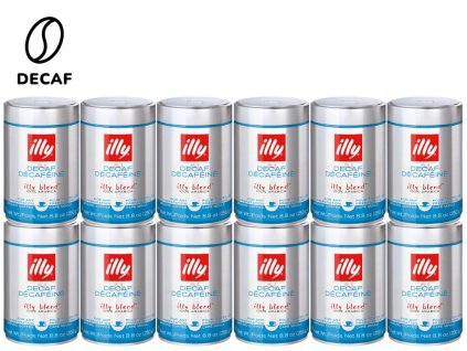 illy decaf decaffeinated ground coffee 250g 12 pcs