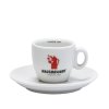 Hausbrandt espresso cup and saucer red logo 70 ml