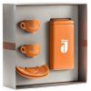 Danesi Duo Plus Set Orange - Dark Cassette Coffee 250 g + 2 cups and 2 saucers - orange