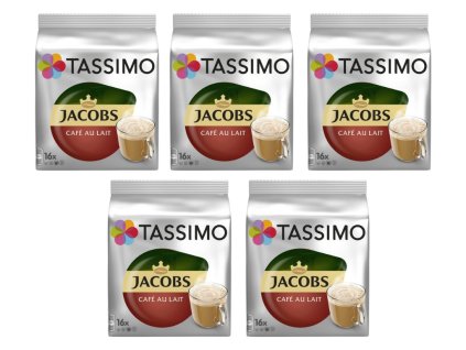 tassimo jacobs cafe au lait 16 pieces carton 5 packs