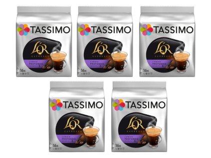 tassimo l or espresso lungo profondo 16 pieces carton 5 packs