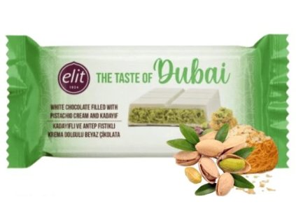 Elite Dubai Pistachio White Chocolate 90g