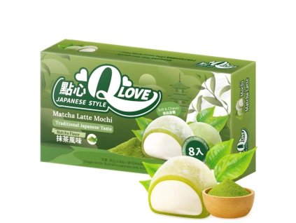 Qlove Japanese Matcha Latte Mini Mochi Cookies 80g