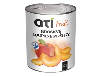 ATI Fruit peeled peach slices 820g