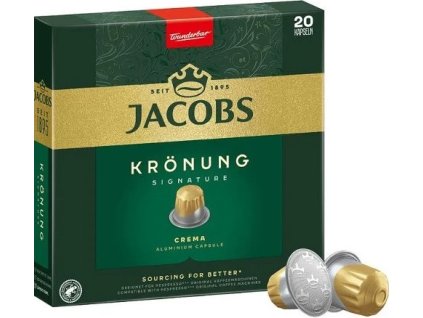jacobs kronung crema nespresso 20 pcs best coffee cz