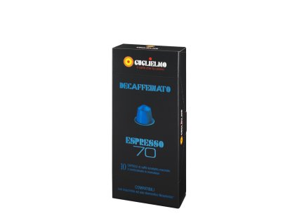 Guglielmo lespreso70 decaffeinato capsules compatible with nespresso 10 pieces