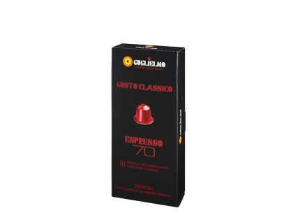 capsules Guglielmo Lespreso70 red compatible with Nespresso 10 pieces