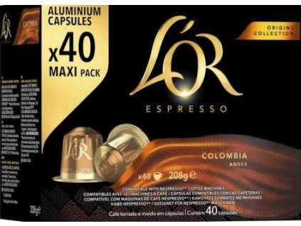 lor colombia 40 pcs nespresso best coffee cz