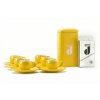 Danesi La Forma Gift Pack - Dark's Cassette Kava 250g + 6 espresso cups and 6 saucers - yellow