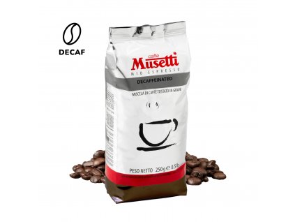 musetti decaffeinated coffee beans 500g