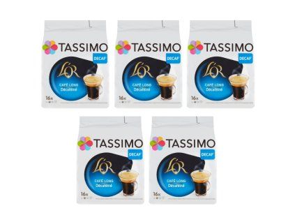 tassimo l or lungo decaf decaffeinated coffee 16 pieces carton 5 packs