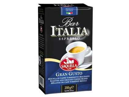 saquella bar italia gran gusto ground coffee 250g