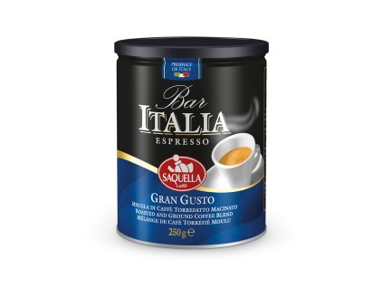 Saquella Bar Italia Gran Gusto ground coffee can 250g