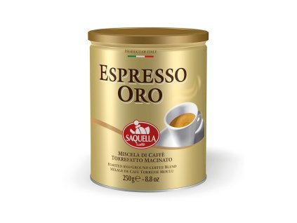 Saquella Espresso Oro ground coffee can 250g