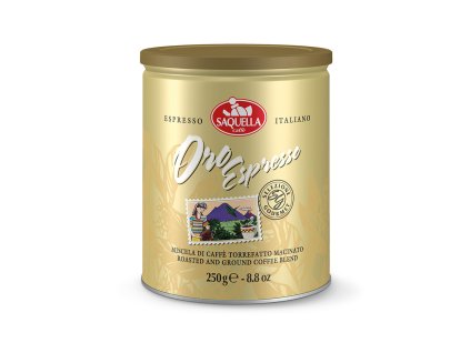 Saquella Gourmet Oro Espresso ground coffee can 250g