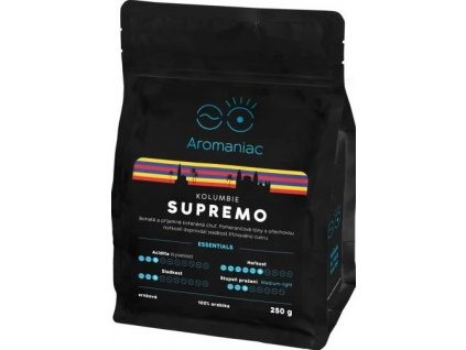 kava aromaniac colombia supremo ground 250g best coffee cz