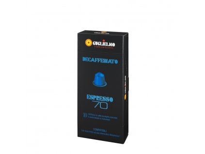 Guglielmo lespreso70 decaffeinato capsules compatible with nespresso 10 pieces