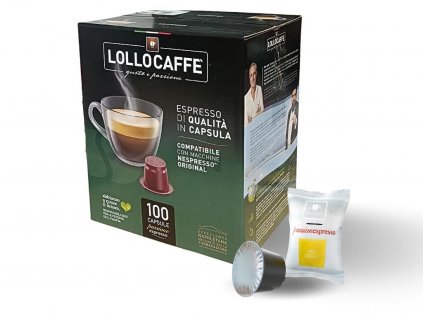 coffee capsules lollo caffe classico oro for nespresso 100 pieces