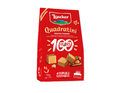 Loacker Quadratini NAPOLITANER wafers 250 g best brown