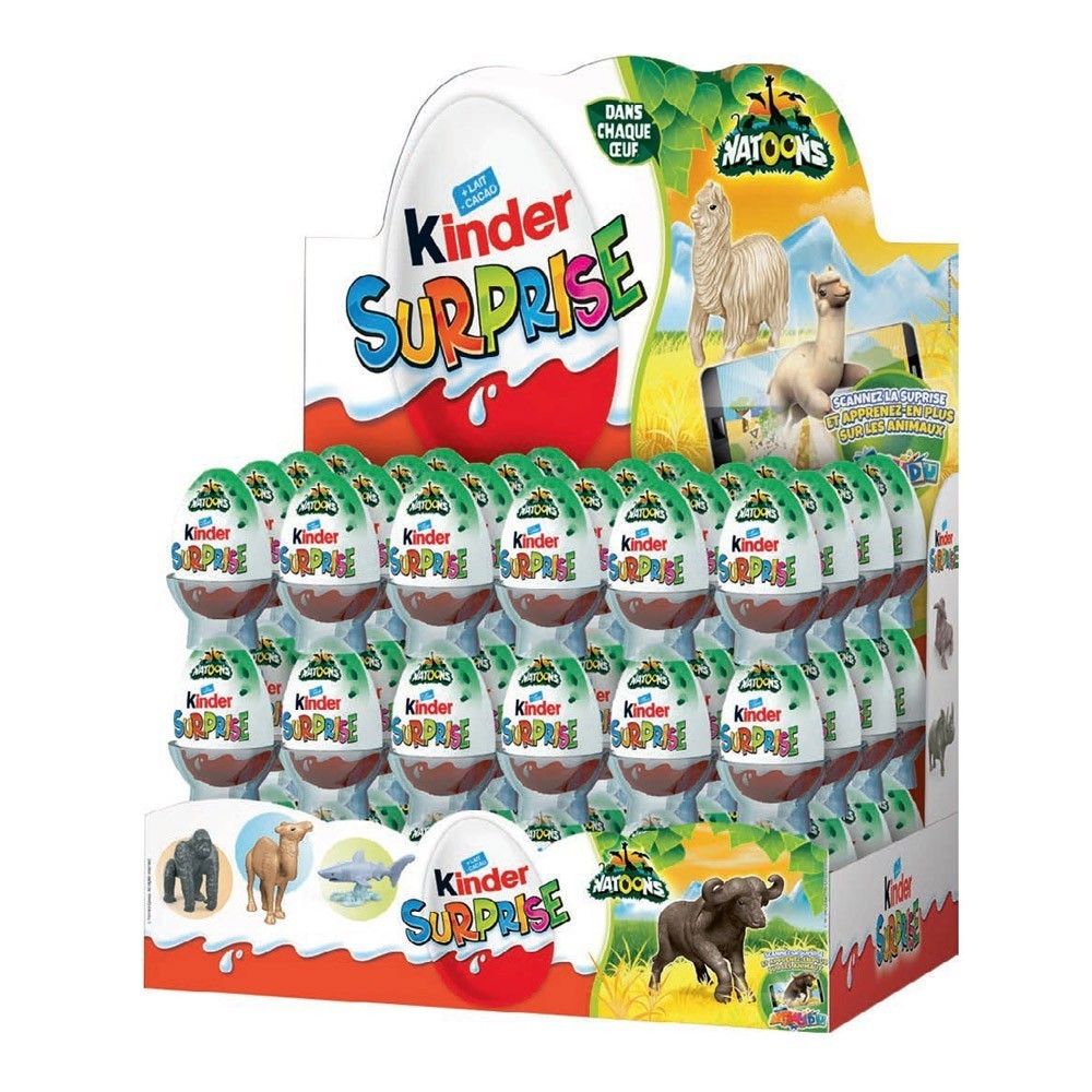 Ferrero Kinder Surprise Natoons BOX 72 x 20 g ⇒ $142.93 ️ Mocafino.com