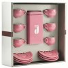 Danesi La Forma Gift Pack - Dark's Cassette Kava 250g + 6 espresso cups and 6 saucers - pink