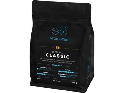Espresso clásico aromaníaco molido 250 g mejor café checo