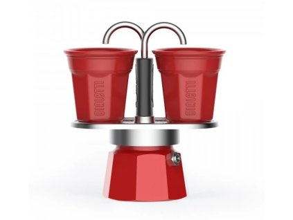 Juego de cafetera Bialetti mini express roja, el mejor café cz