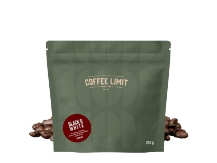 Coffee Limit - Granos de café blanco y negro (250 g)