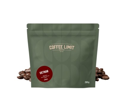 Límite de café Vietnam en granos 250 g, el mejor café de la República Checa